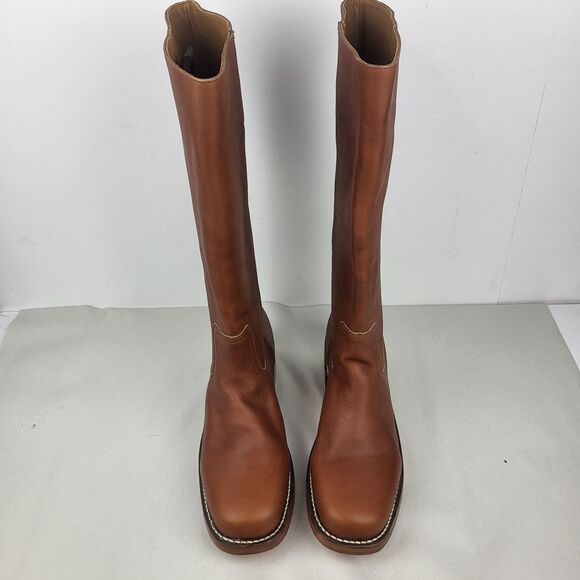 Frye Knee High Saddle Brown Leather Campus Boots Classic Size 11 - Picture 13 of 16
